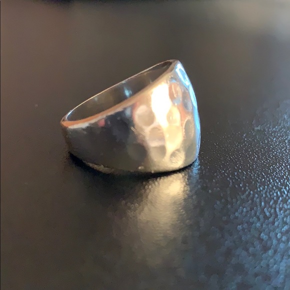 Sterling 925 hammered ring. Substantial weight. - Picture 3 of 7